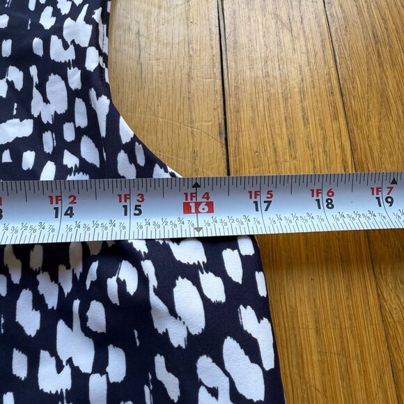 Jude Connally Size M Navy & White Abstract Print Sleeveless Tank Shift Dress - Picture 8 of 11